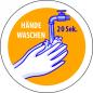 Preview: Corona Aufkleber Hände waschen